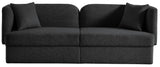 Marcel Boucle Fabric / MDF / Foam Contemporary Black Boucle Fabric Sofa - 91" W x 28" D x 32.5" H