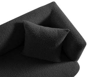 Marcel Boucle Fabric / MDF / Foam Contemporary Black Boucle Fabric Sofa - 91" W x 28" D x 32.5" H