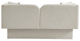 Marcel Boucle Fabric / MDF / Foam Contemporary Cream Boucle Fabric Loveseat - 68" W x 28" D x 32" H