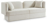 Marcel Boucle Fabric / MDF / Foam Contemporary Cream Boucle Fabric Sofa - 91" W x 28" D x 32.5" H