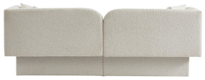 Marcel Boucle Fabric / MDF / Foam Contemporary Cream Boucle Fabric Sofa - 91" W x 28" D x 32.5" H