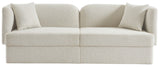 Marcel Boucle Fabric / MDF / Foam Contemporary Cream Boucle Fabric Sofa - 91" W x 28" D x 32.5" H