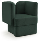 Marcel Boucle Fabric / MDF / Foam Contemporary Green Boucle Fabric Chair - 32" W x 28" D x 31.5" H