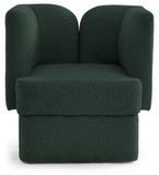 Marcel Boucle Fabric / MDF / Foam Contemporary Green Boucle Fabric Chair - 32" W x 28" D x 31.5" H