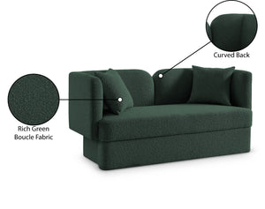 Marcel Boucle Fabric / MDF / Foam Contemporary Green Boucle Fabric Loveseat - 68" W x 28" D x 32" H