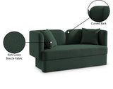 Marcel Boucle Fabric / MDF / Foam Contemporary Green Boucle Fabric Loveseat - 68" W x 28" D x 32" H