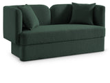 Marcel Boucle Fabric / MDF / Foam Contemporary Green Boucle Fabric Loveseat - 68" W x 28" D x 32" H