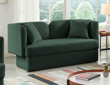 Marcel Boucle Fabric / MDF / Foam Contemporary Green Boucle Fabric Loveseat - 68" W x 28" D x 32" H