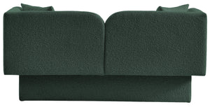 Marcel Boucle Fabric / MDF / Foam Contemporary Green Boucle Fabric Loveseat - 68" W x 28" D x 32" H