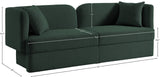 Marcel Boucle Fabric / MDF / Foam Contemporary Green Boucle Fabric Sofa - 91" W x 28" D x 32.5" H