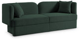 Marcel Boucle Fabric / MDF / Foam Contemporary Green Boucle Fabric Sofa - 91" W x 28" D x 32.5" H