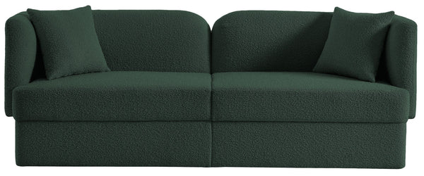 Marcel Boucle Fabric / MDF / Foam Contemporary Green Boucle Fabric Sofa - 91" W x 28" D x 32.5" H
