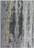 Bleecker Watercolor Effect Rug, Cool Gray/Yellow, 8ft x 11ft Area Rug