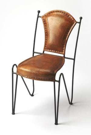 Butler Specialty Coriander Iron & Leather Side Chair 6182344