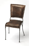 Maverick Iron & Leather Side Chair
