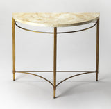 Marlena Shell Demilune Console Table