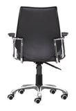 English Elm EE2946 100% Polyurethane, Steel, Aluminum Alloy Modern Commercial Grade Low Back Office Chair Black, Chrome 100% Polyurethane, Steel, Aluminum Alloy