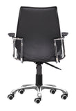 Zuo Modern Enterprise 100% Polyurethane, Steel, Aluminum Alloy Modern Commercial Grade Low Back Office Chair Black, Chrome 100% Polyurethane, Steel, Aluminum Alloy