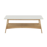 Parker Mid-Century Parker Coffee Table - Off-White/Natural
