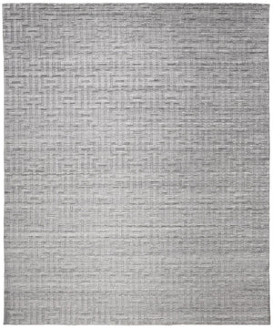 Gramercy Luxe Viscose Area Rug, High-low Pile, Light Silver, 9ft-6in x 13ft-6in