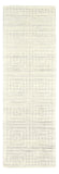 Gramercy Viscose Maze Rug, High-low Pile, Marled Ivory, 2ft-6in x 8ft, Runner