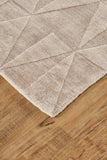 Gramercy Diamond Viscose Area Rug, High-low, Metallic Taupe, 9ft-6in x 13ft-6in