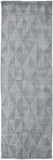 Gramercy Luxe Viscose Rug, High-low Pile, Misty Blue, 2ft-6in x 8ft, Runner