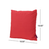 Noble House Coronado Outdoor Grey Water Resistant Square Throw Pillow (Set of 2)