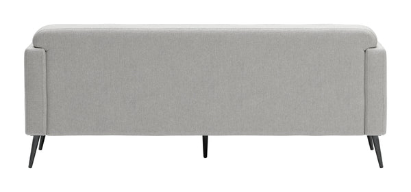 Zuo Modern Amsterdam 100% Polyester, Plywood, Pine Wood Modern Commercial Grade Sofa Light Gray, Black 100% Polyester, Plywood, Pine Wood