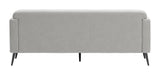 Zuo Modern Amsterdam 100% Polyester, Plywood, Pine Wood Modern Commercial Grade Sofa Light Gray, Black 100% Polyester, Plywood, Pine Wood