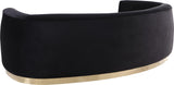 Julian Velvet / Engineered Wood / Stainless Steel / Foam Contemporary Black Velvet Sofa - 91.5" W x 43" D x 29" H