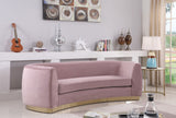 Julian Velvet / Engineered Wood / Stainless Steel / Foam Contemporary Pink Velvet Sofa - 91.5" W x 43" D x 29" H