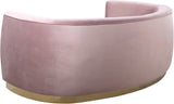 Julian Velvet / Engineered Wood / Stainless Steel / Foam Contemporary Pink Velvet Sofa - 91.5" W x 43" D x 29" H