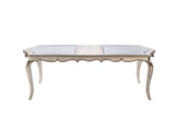 Esteban Transitional Dining Table Antique Champagne Finish 62200-ACME