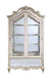 Esteban Transitional Curio Mirrored & Antique Champagne Finish 62204-ACME