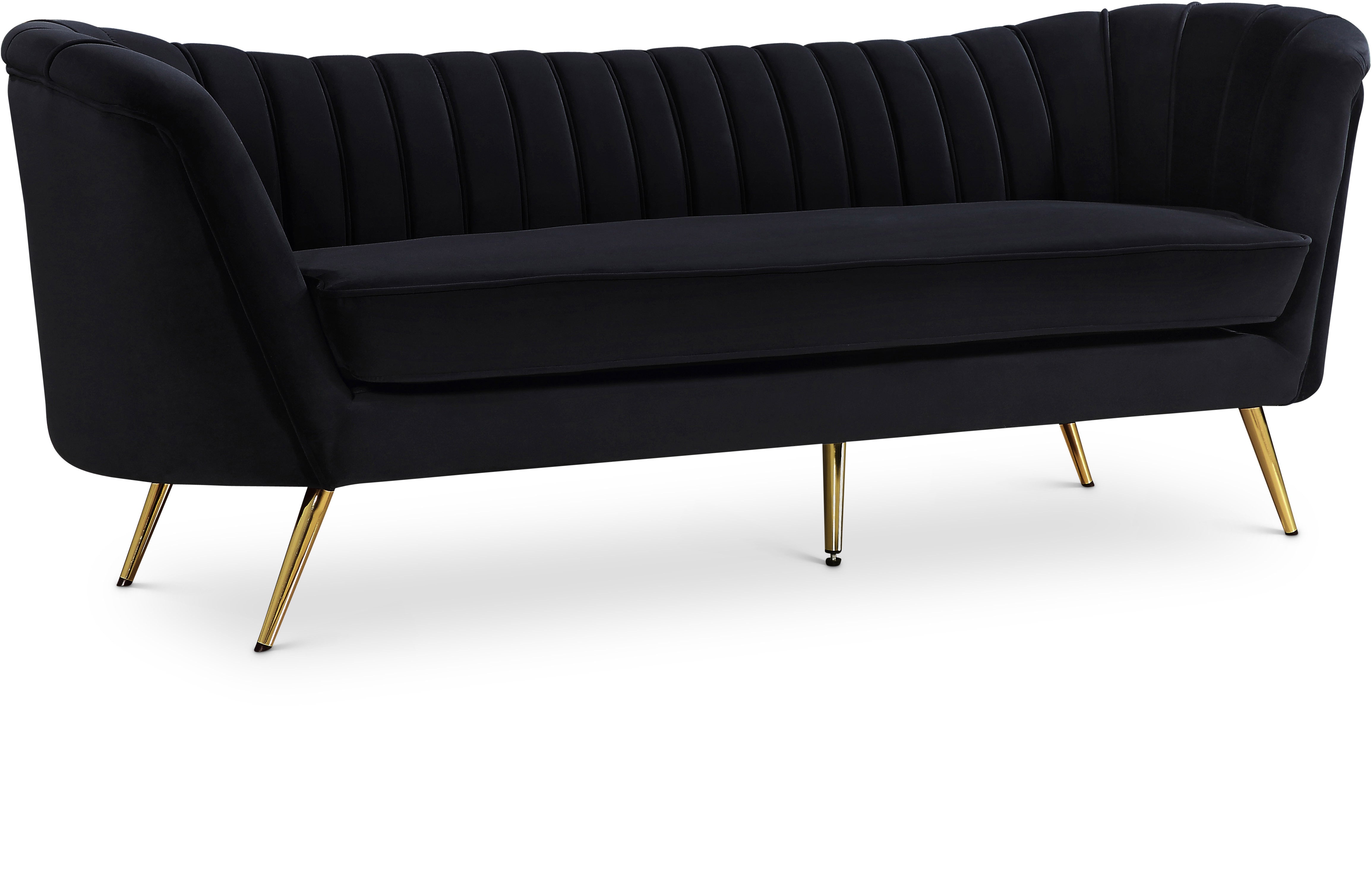 Margo Velvet Contemporary Sofa - Thumbnail 5