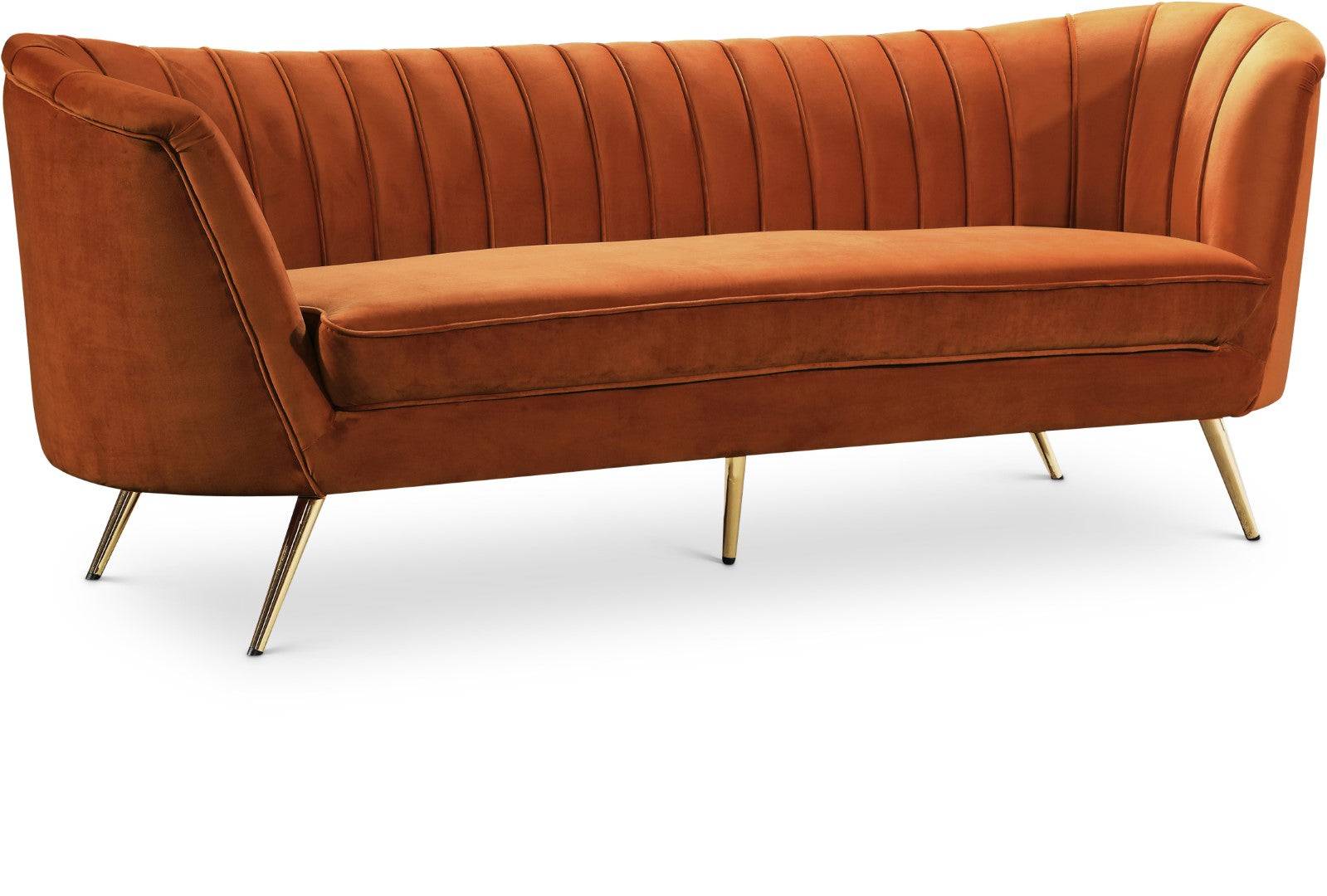 Margo Velvet Contemporary Sofa - Thumbnail 2