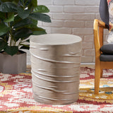 Noble House Maryellen Indoor 16" Light-Weight Concrete Side Table, Light Grey