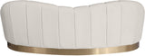 Shelly Velvet / Engineered Wood / Stainless Steel / Foam Contemporary Cream Velvet Sofa - 91.5"W x 40" D x 32" H
