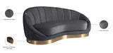 Shelly Velvet / Engineered Wood / Stainless Steel / Foam Contemporary Grey Velvet Chaise - 78.5" W x 40" D x 33" H
