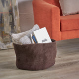 Derry Knitten Cotton Sundries Basket, Coffee Noble House