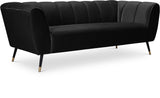 Beaumont Velvet Contemporary Sofa