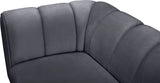 Beaumont Velvet / Engineered Wood / Metal / Foam Contemporary Grey Velvet Sofa - 83" W x 34" D x 29" H