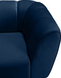 Beaumont Velvet / Engineered Wood / Metal / Foam Contemporary Navy Velvet Sofa - 83" W x 34" D x 29" H