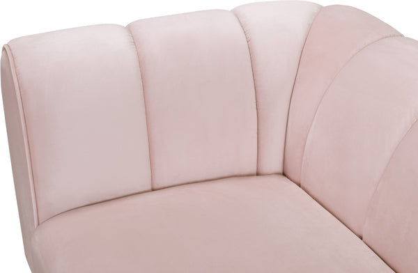 Beaumont Velvet / Engineered Wood / Metal / Foam Contemporary Pink Velvet Chair - 44" W x 34" D x 29" H