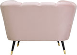 Beaumont Velvet / Engineered Wood / Metal / Foam Contemporary Pink Velvet Chair - 44" W x 34" D x 29" H