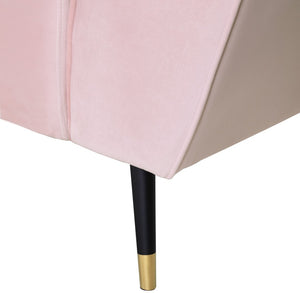 Beaumont Velvet / Engineered Wood / Metal / Foam Contemporary Pink Velvet Chair - 44" W x 34" D x 29" H