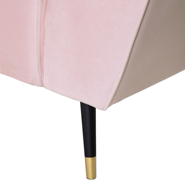 Beaumont Velvet / Engineered Wood / Metal / Foam Contemporary Pink Velvet Chair - 44" W x 34" D x 29" H