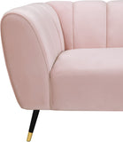 Beaumont Velvet / Engineered Wood / Metal / Foam Contemporary Pink Velvet Chair - 44" W x 34" D x 29" H