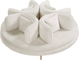 Circlet Velvet / Engineered Wood / Iron / Foam Contemporary Cream Velvet Round Sofa Settee - 72" W x 72" D x 29" H